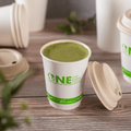 Karat Earth 80mm PFAS Free Bagasse Sipper Dome Lid for 8 oz. Hot Cup, Natural - 500 pcs
