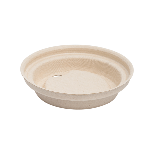Karat Earth 90mm PFAS Free Bagasse Sipper Dome Lids for 10-24oz Hot Cups, Natural - 500 pcs