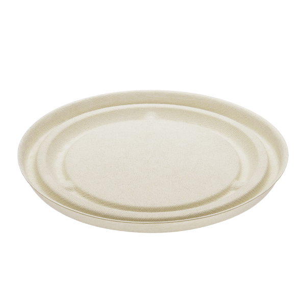 Karat Earth Bagasse Flat Lid for 16-24 oz Bagasse Take Out Bowl, Round - 500 pcs