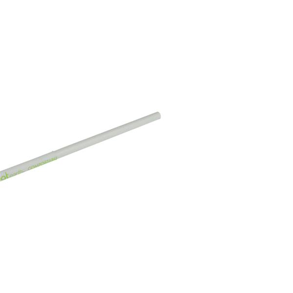 Karat Earth 7.75" Jumbo Paper Straw (5mm) Paper Wrapped, White - 2,000 pcs
