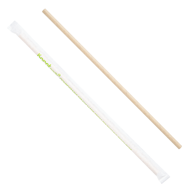 Karat Earth 10.25" Paper Jumbo Straw Paper Wrapped, Kraft - 1,200 pcs