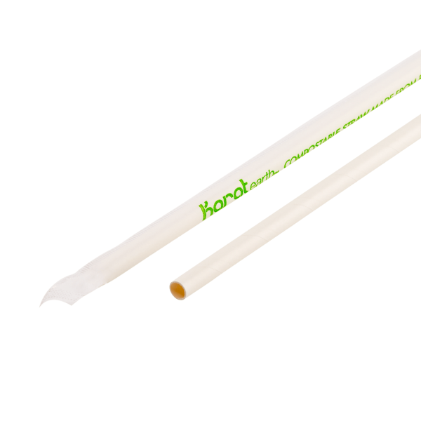 Karat Earth 9" Jumbo Paper Straw Wrapped, White - 1,200 pcs
