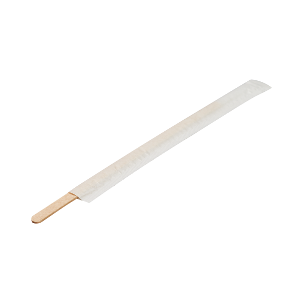 Karat Earth 5.5" Wooden Coffee Stirrer Paper, Wrapped - 5,000 pcs