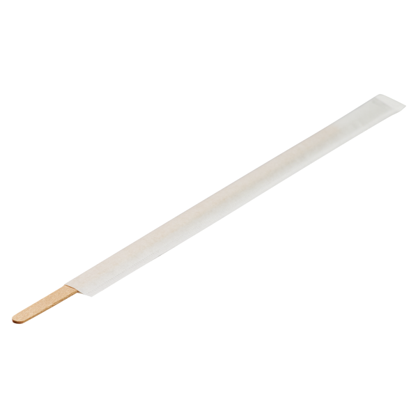 Karat Earth 7.5" Wooden Coffee Stirrer Paper, Wrapped - 5,000 pcs