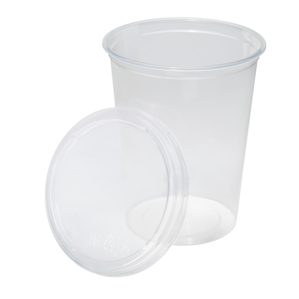 Karat Earth Lid for 8-32 oz. PLA Deli Container (117mm), Clear - 500 pcs