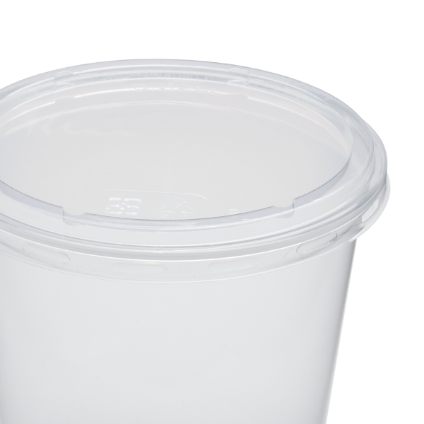 Karat Earth Lid for 8-32 oz. PLA Deli Container (117mm), Clear - 500 pcs