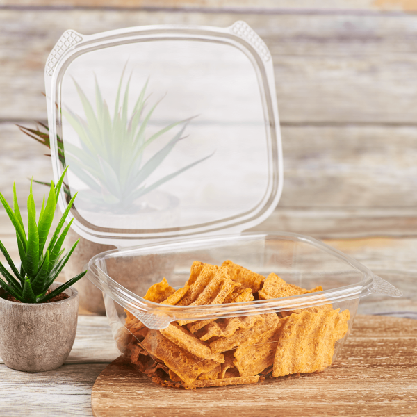 Karat Earth 32oz PLA Hinged Deli Container - 200 pcs