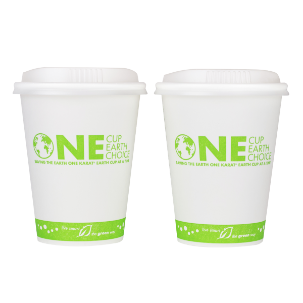 Karat Earth 12oz Eco-Friendly Paper Hot Cups (90mm), Generic Print - 1,000 pcs