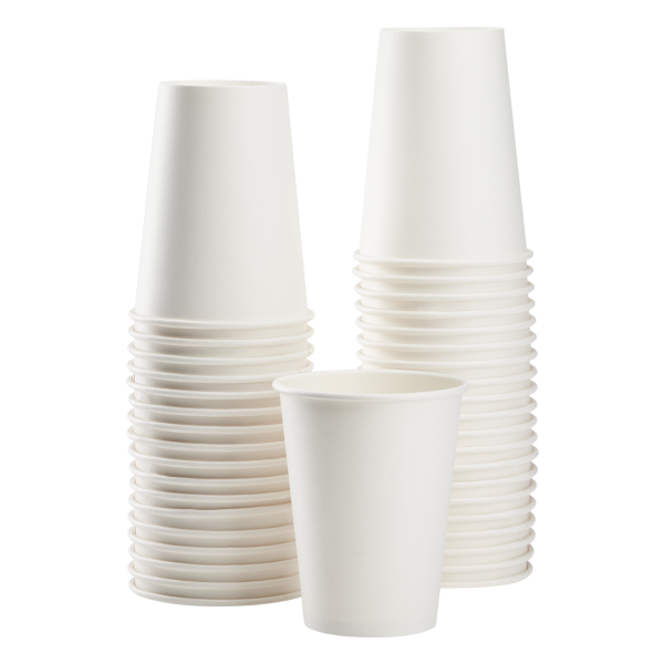 Karat Earth 12oz Eco-Friendly Paper Hot Cups (90mm), White - 1,000 pcs