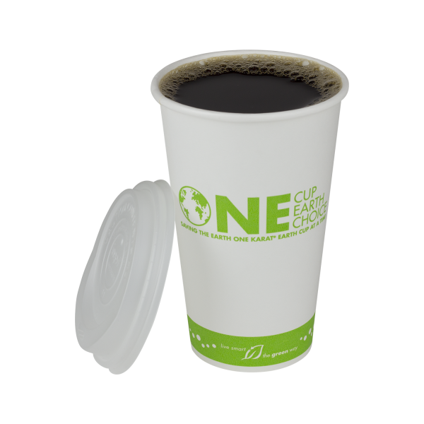Karat Earth 16oz Eco-Friendly Paper Hot Cups (90mm), Generic Print - 1,000 pcs