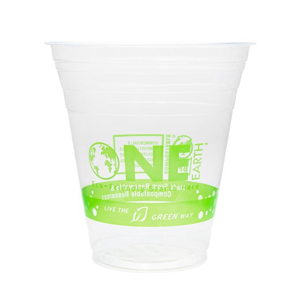 Karat Earth 12oz PLA Eco-Friendly Cups (98mm), Generic Print  - 1,000 pcs