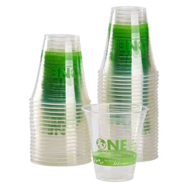 Karat Earth 12oz PLA Eco-Friendly Cups (98mm), Generic Print  - 1,000 pcs