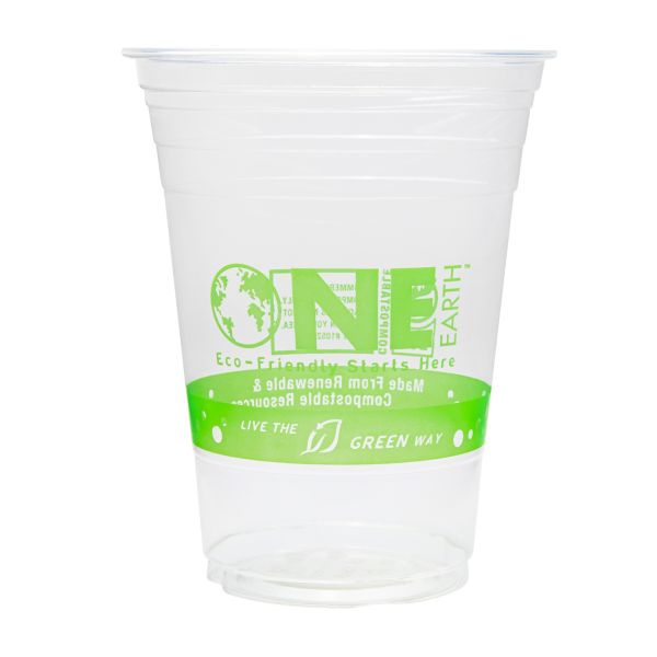 Karat Earth 16oz PLA Eco-Friendly Cup (98mm), Generic Print - 1,000 pcs