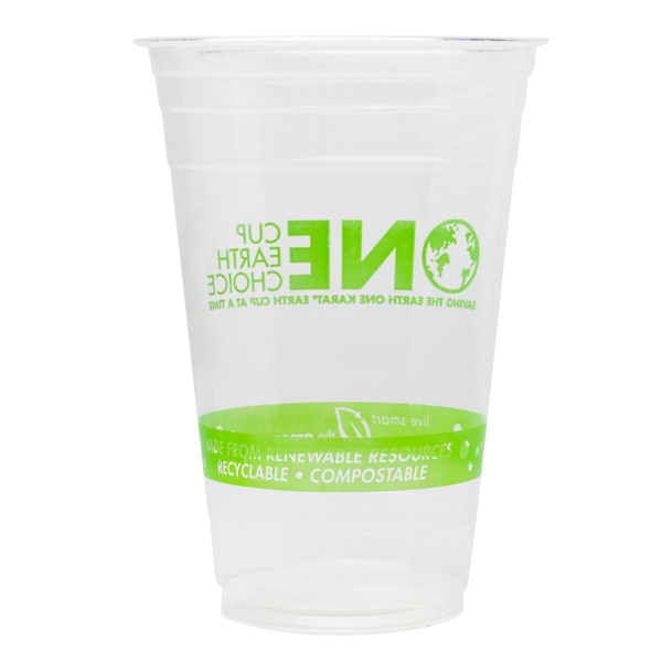 Karat Earth 20oz PLA Eco-Friendly Cup (98mm), Generic Print - 1,000 pcs