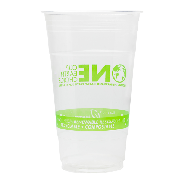 Karat Earth 24oz PLA Eco-Friendly Cup (98mm), Generic Print - 600 pcs