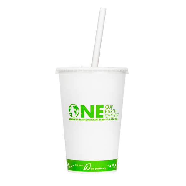 Karat Earth 16oz Eco-Friendly Paper Cold Cups (90mm), Generic Print - 1,000 pcs