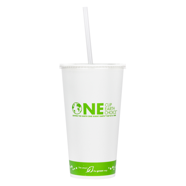 Karat Earth 32oz Eco-Friendly Paper Cold Cups (104.5mm), Generic Print - 600 pcs