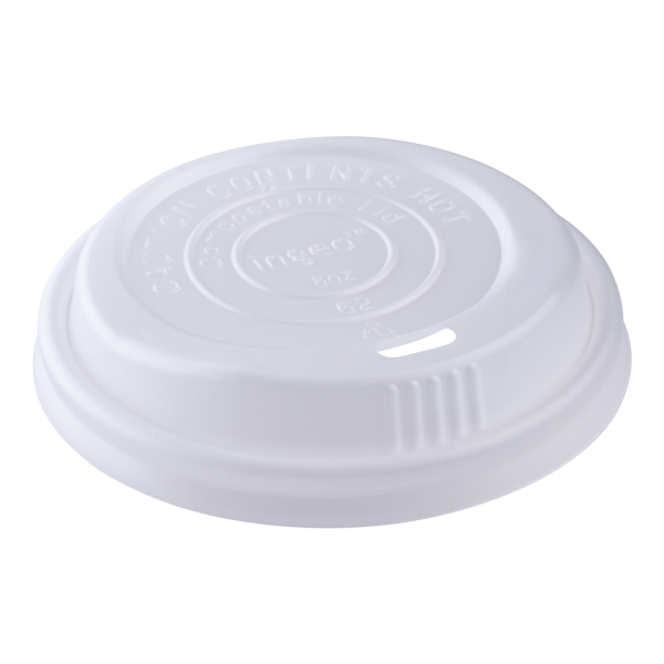Karat Earth 80mm Compostable Sipper Dome Lids for 8oz Hot Cups - 1,000 pcs