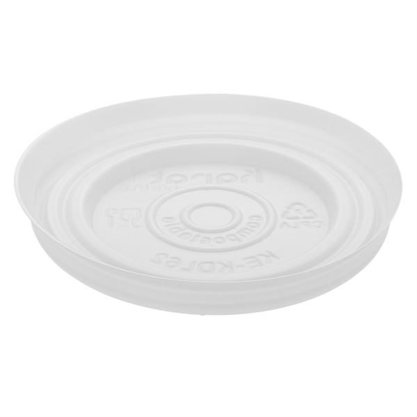 Karat Earth 62mm Compostable Flat Lid for 2 oz Eco-Friendly Paper Portion Cup - 2,000 pcs
