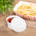 Karat Earth 62mm Compostable Flat Lid for 2 oz Eco-Friendly Paper Portion Cup - 2,000 pcs