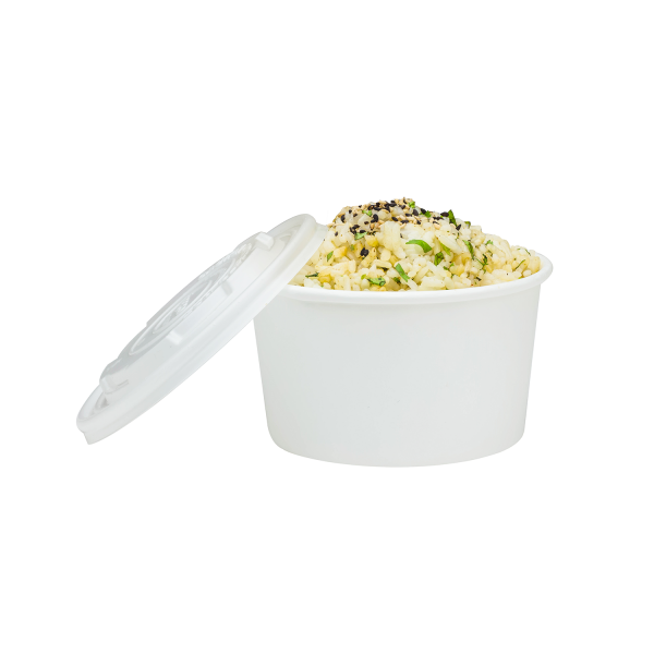 Karat Earth 12oz Eco-Friendly Paper Food Containers (114.6mm), White - 500 pcs