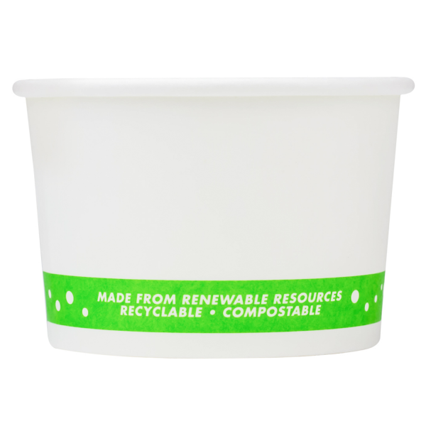 Karat Earth 4oz Eco-friendly Paper Food Containers (75.3mm), Generic Print - 1,000 pcs