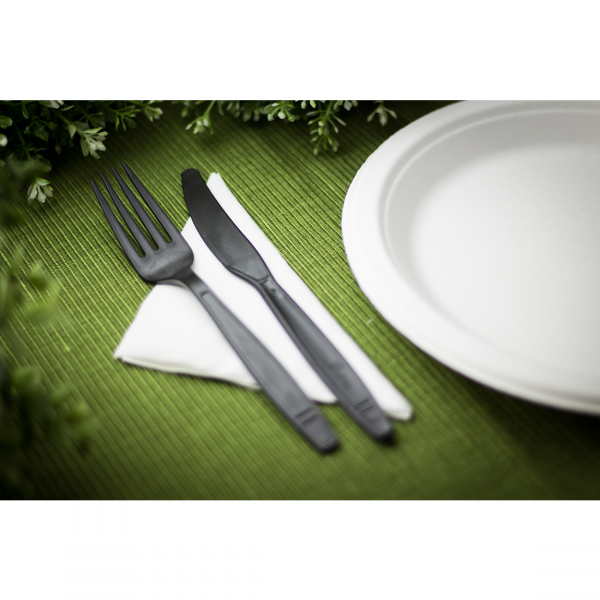 Karat Earth Heavy Weight Bio-Based Forks, Black - 1,000 pcs