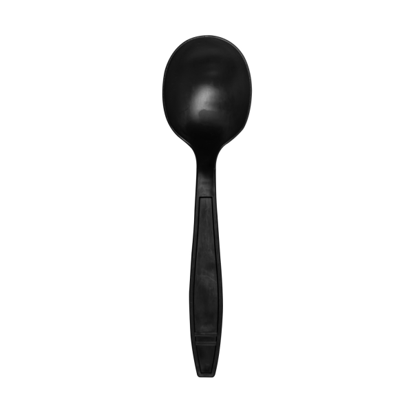 Karat Earth Heavy Weight Bio-Based Soup Spoons, Black - 1000 pcs