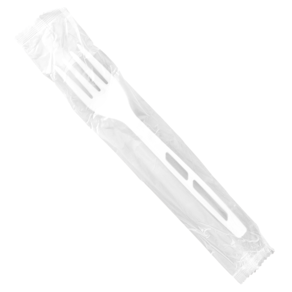 Karat Earth Heavy Weight CPLA Compostable Fork Wrapped, White - 750 pcs