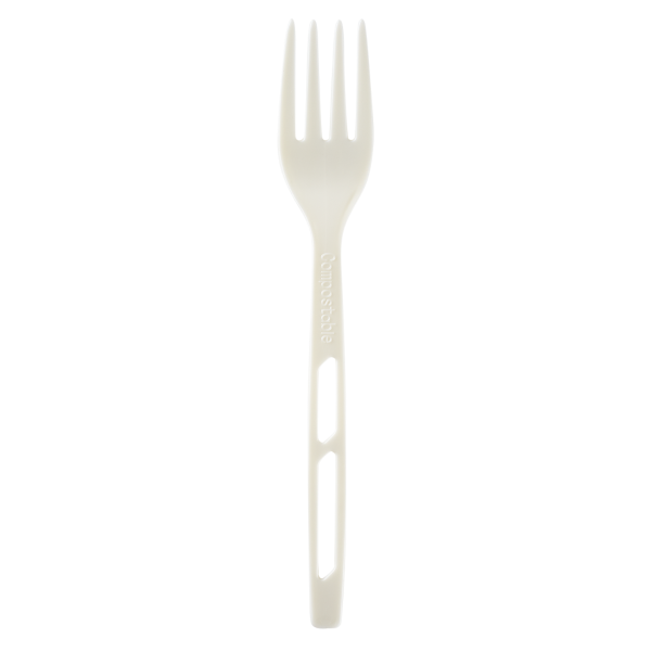 Karat Earth Heavy Weight CPLA Compostable Fork Wrapped, White - 750 pcs