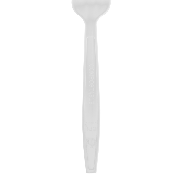 Karat Earth PLA Medium-Heavy Weight Compostable Forks Bulk Box, Natural - 1,000 pcs
