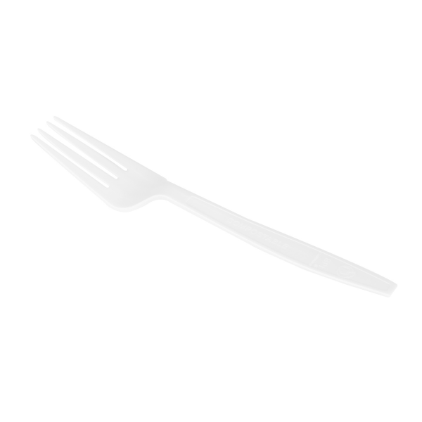 Karat Earth PLA Medium-Heavy Weight Compostable Forks Bulk Box, Natural - 1,000 pcs