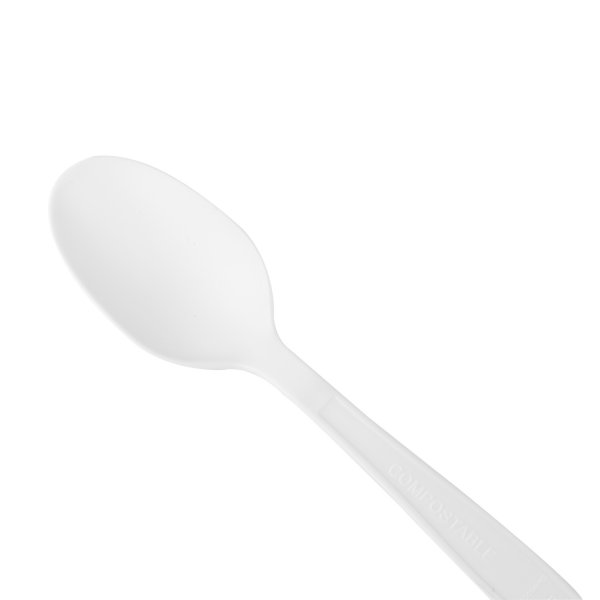 Karat Earth PLA Medium-Heavy Weight Compostable Tea Spoons Bulk Box, Natural - 1,000 pcs