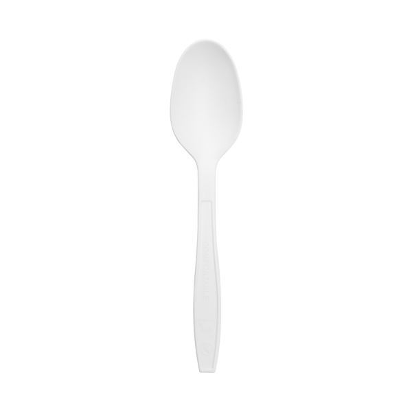 Karat Earth PLA Medium-Heavy Weight Compostable Tea Spoons Bulk Box, Natural - 1,000 pcs
