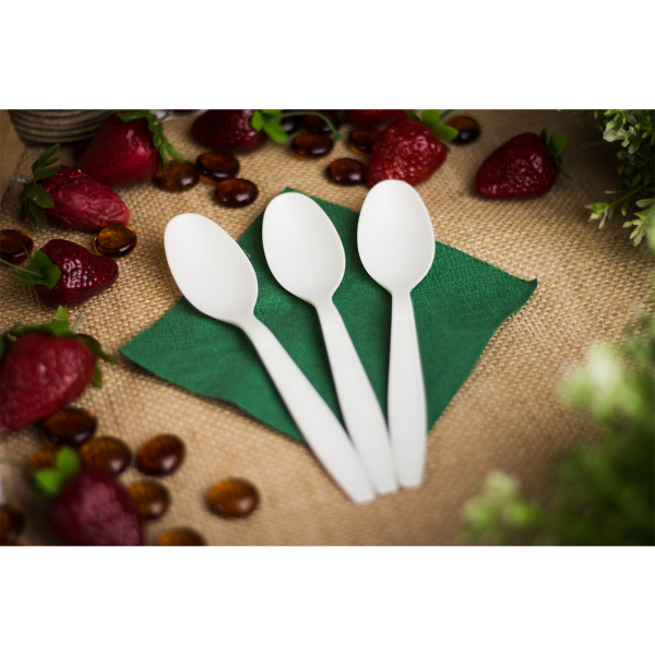 Karat Earth PLA Heavy Weight Compostable Tea Spoons, Natural - 1,000 pcs