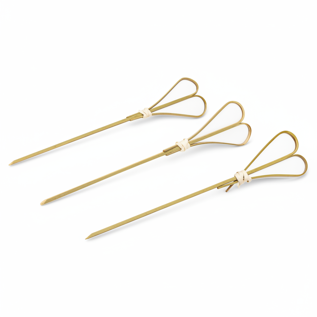 Karat Earth 6" Bamboo Heart Looped Skewer - 5,000 pcs