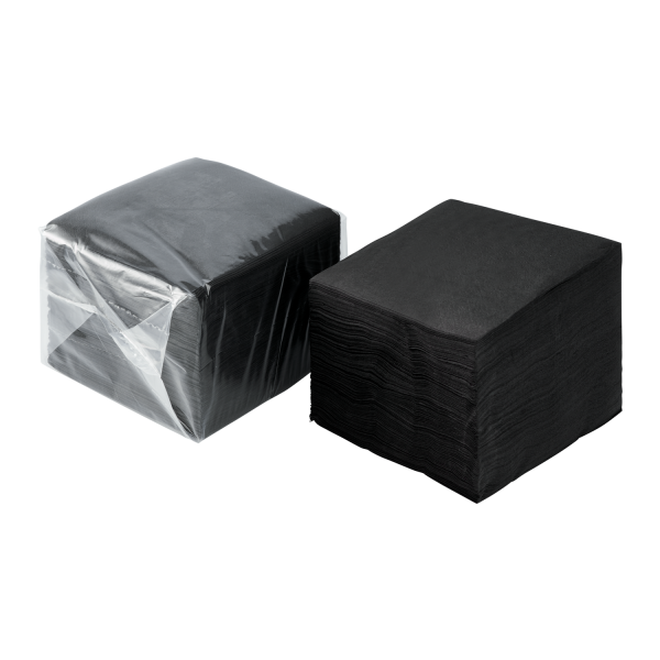 [5,000 ct] 10" x10" Beverage Napkins, Black