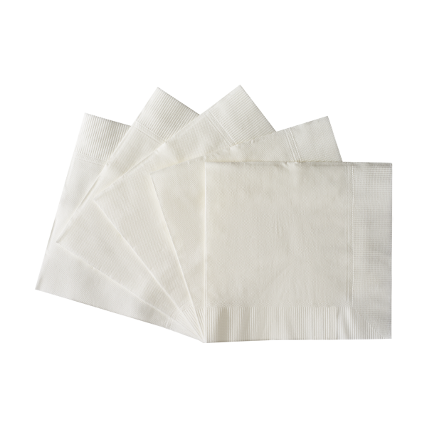 [3,000 ct] 10" x10" Premium Beverage Napkins, White