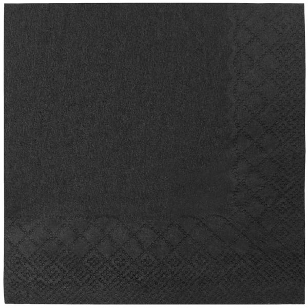 [4,000 ct] 9.5" x9.5" Beverage Napkins, Black