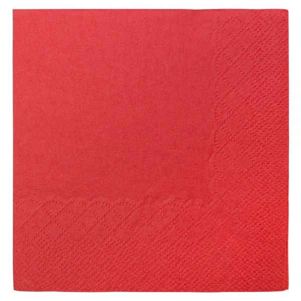 [1,000 ct] 9.5" x9.5" Beverage Napkins, Red