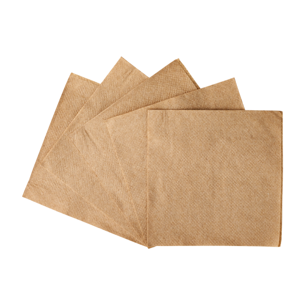 [4,000 ct] 9" x9" Beverage Napkins, Kraft