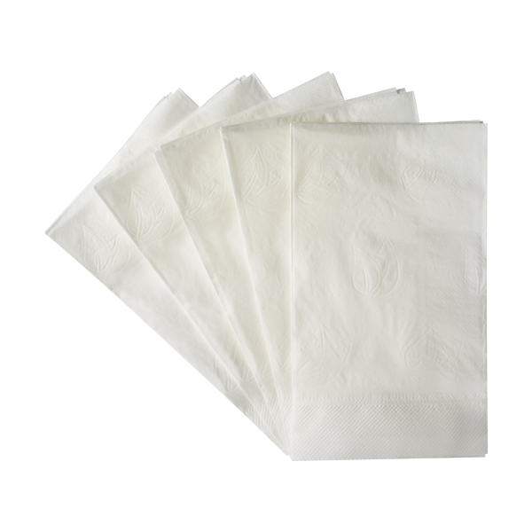 [3,000 ct] 15" x17" 1 Ply Dinner Napkins, White