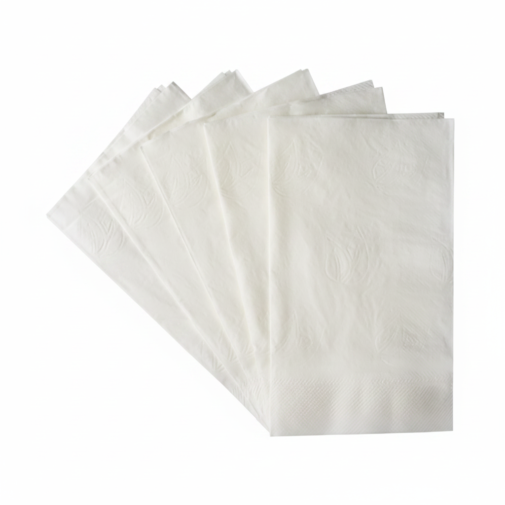 [3,000 ct] 15" x17" 2 Ply Dinner Napkins, White