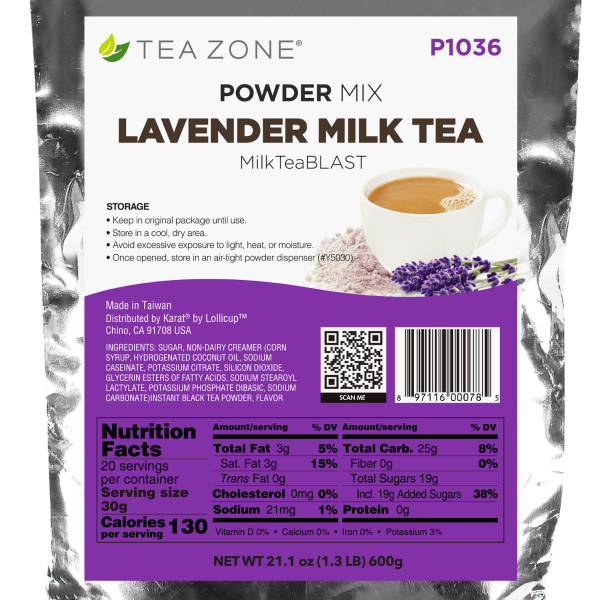 Lavender Milk Tea Powder - Bag (1.32 lbs)