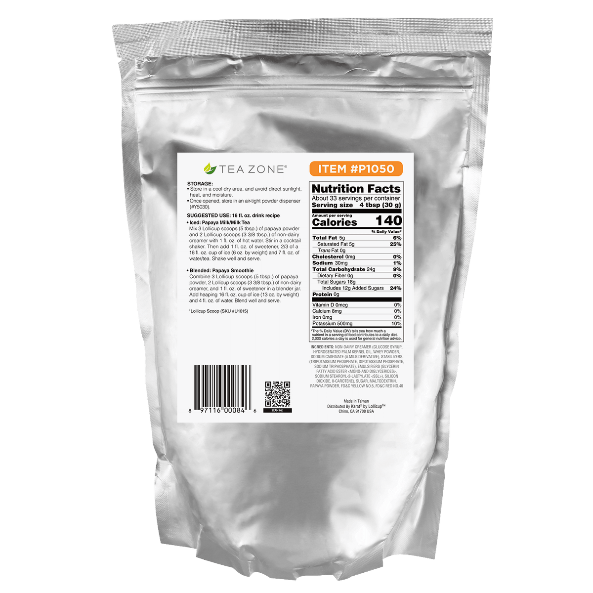 Papaya Powder  - Bag (2.2 lbs)