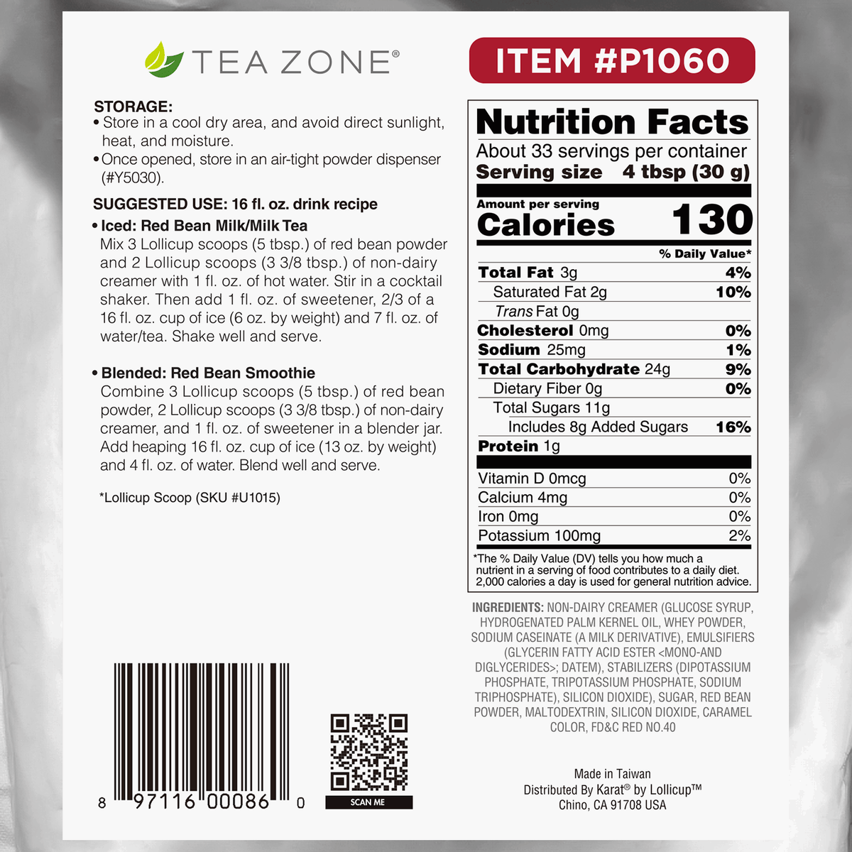 Red Bean Powder - Bag (2.2 lbs)