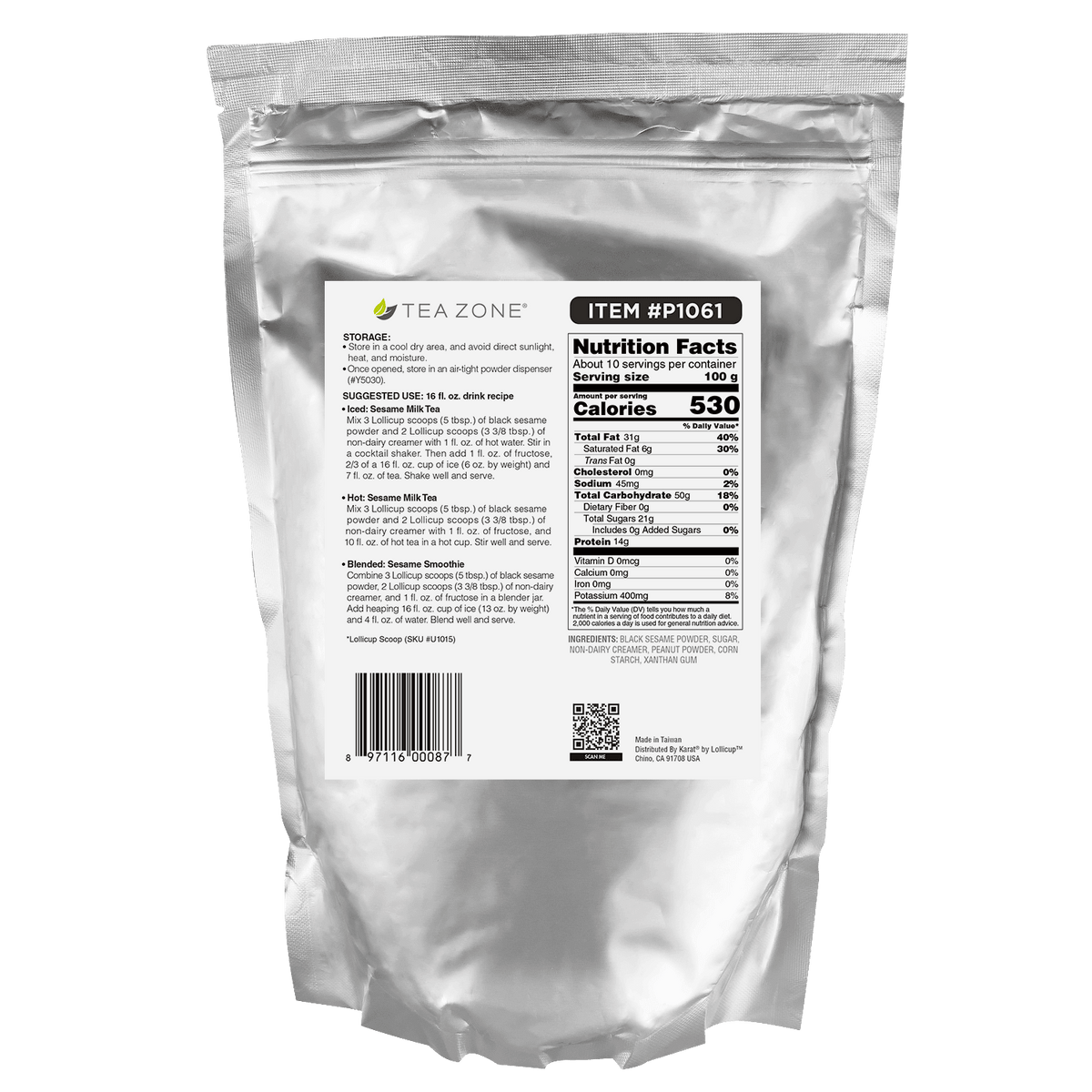 Black Sesame Powder - Bag (2.2 lbs)
