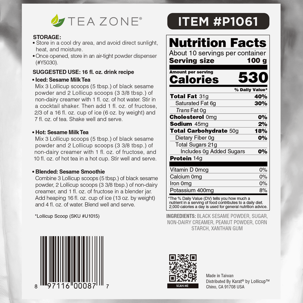 Black Sesame Powder - Bag (2.2 lbs)