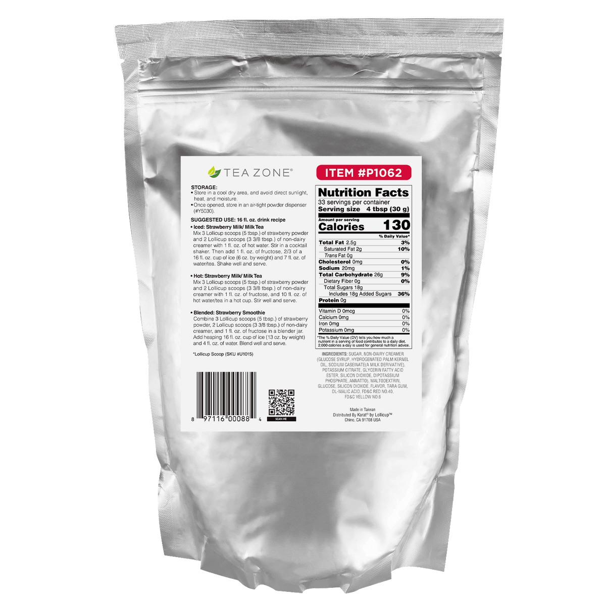Strawberry Powder - Bag (2.2 lbs)
