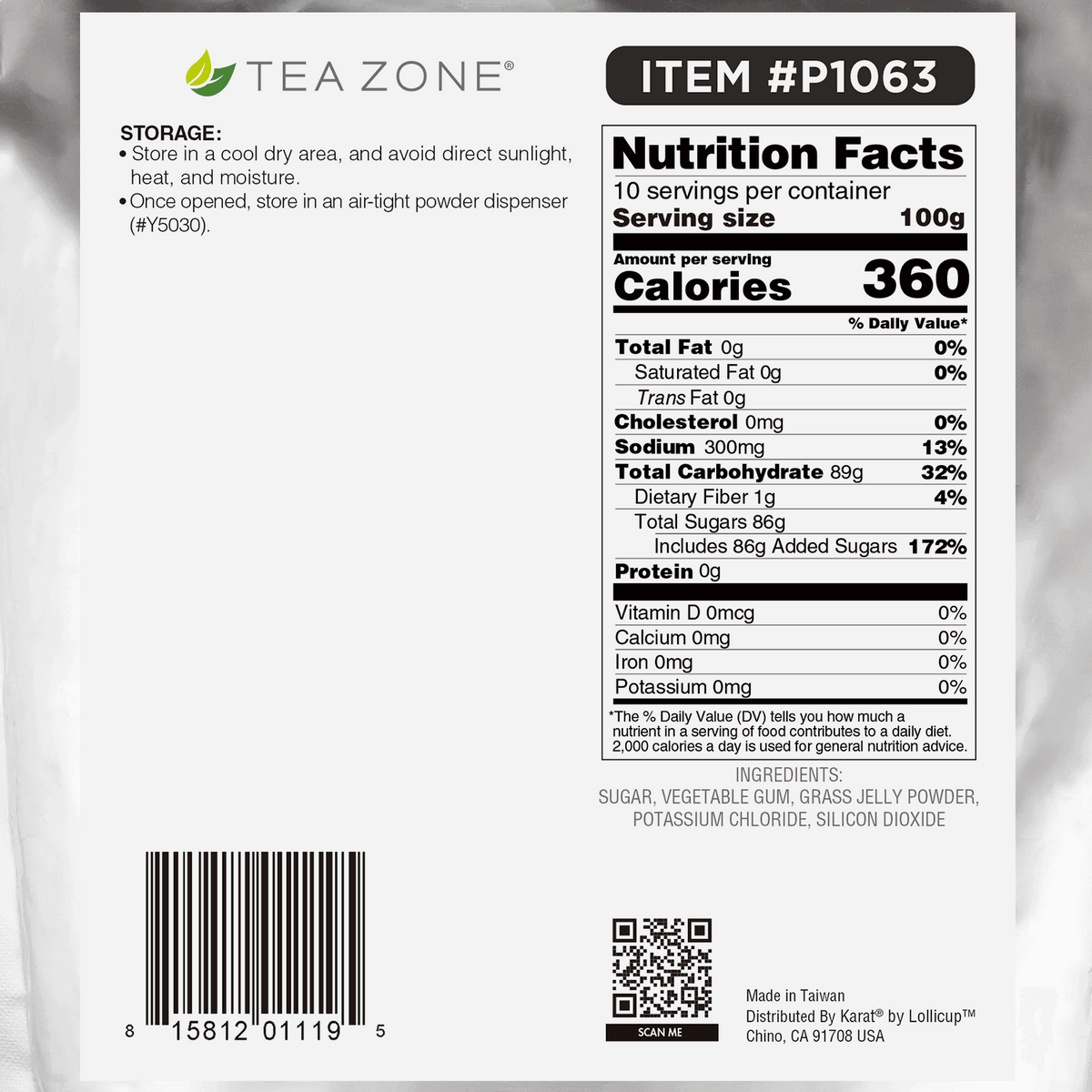 Grass Jelly Powder - Bag (2.2 lbs)